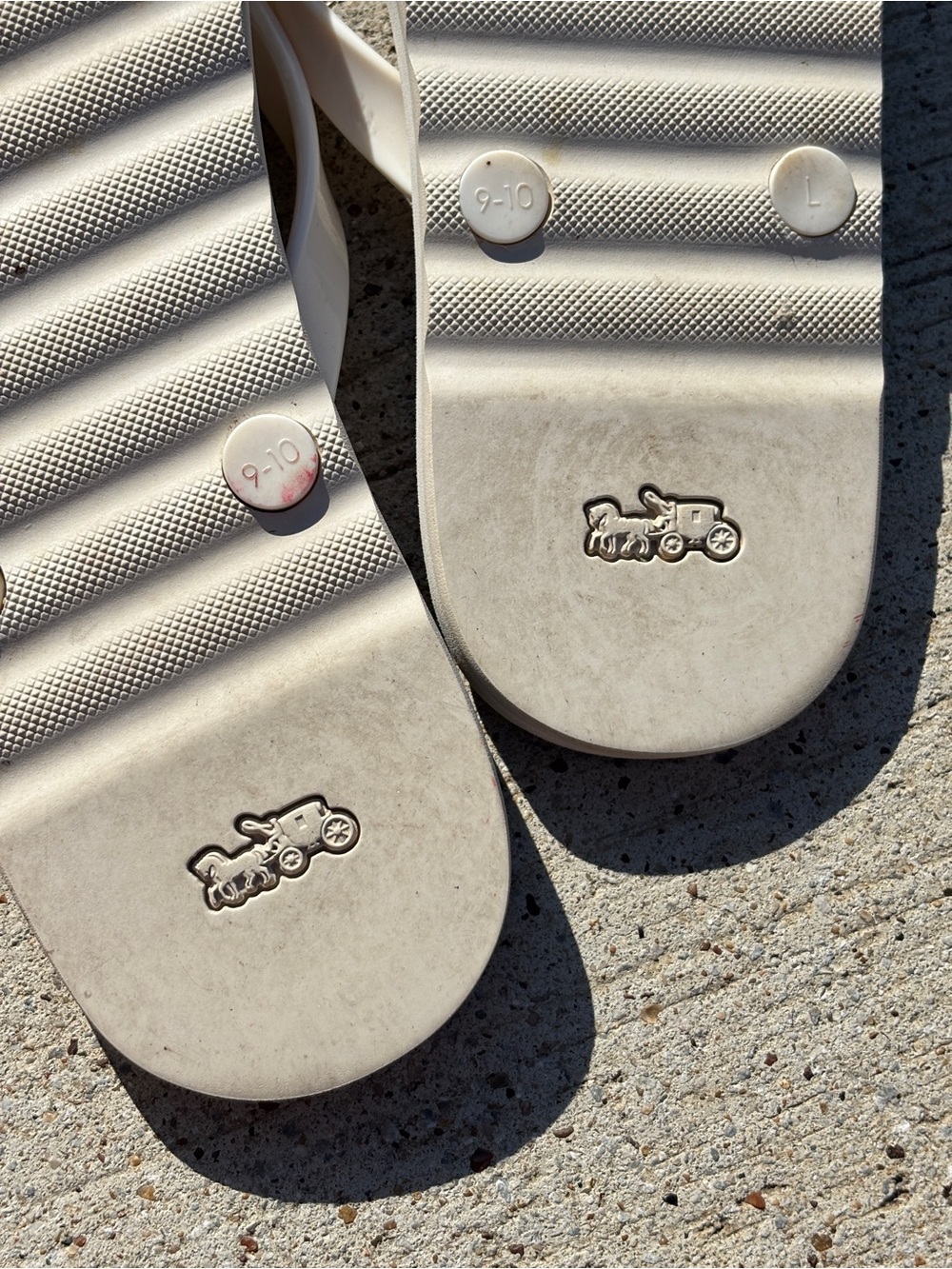 Coach Strawberry Print Cream Flip Flops - Picture 4 of 9